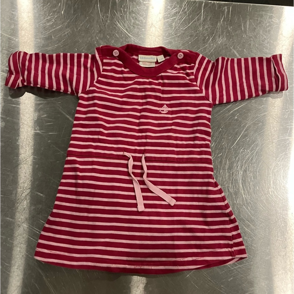 JoJo Maman Striped Dress 12-18 Months